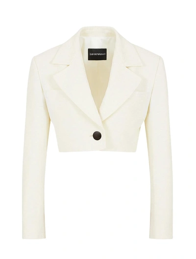 Ea7 Emporio Armani Jackets In Bianco Seta