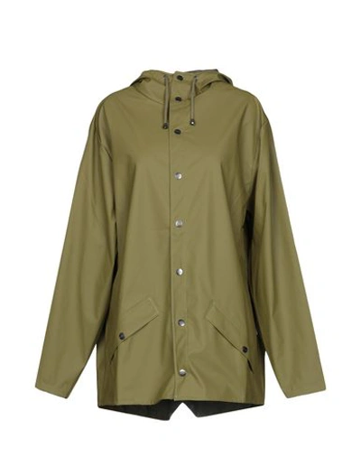 Rains Jackets In Military Green