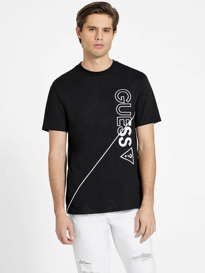 Guess Factory Eco Tim Logo Tee In Black