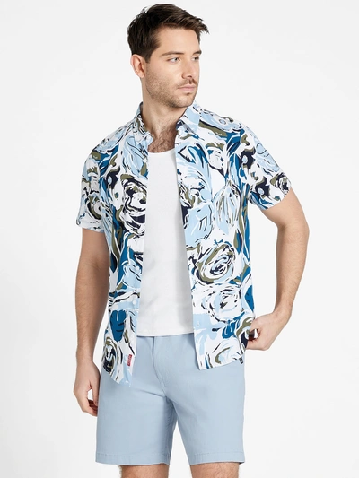 Guess Factory Carson Printed Shirt In White