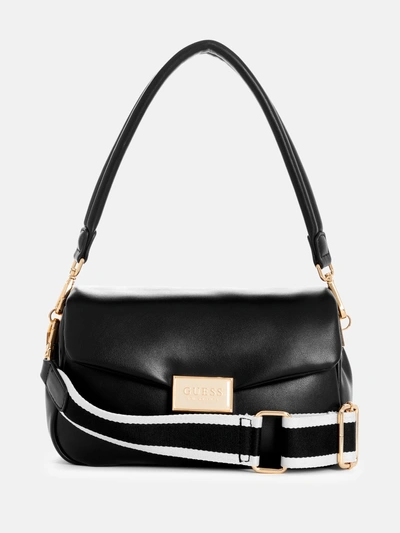 Guess Factory Stacy Mini Crossbody In Black