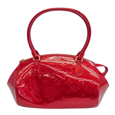 Pre-owned Louis Vuitton Sherwood Patent Leather Shopper Bag () In Red