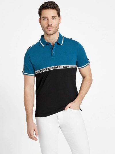 Guess Factory Eco Tai Color-block Polo In Multi