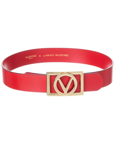 Valentino By Mario Valentino Dolly Leather Belt In Red