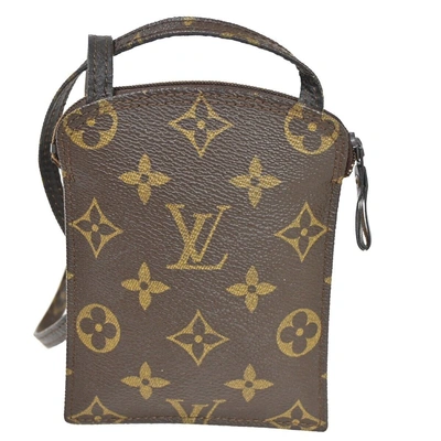 Pre-owned Louis Vuitton Pochette Secret Canvas Clutch Bag () In Brown