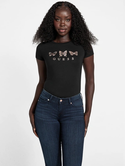 Guess Factory Eco Narna Tee In Black