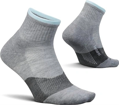 Feetures Unisex Trail Socks Max Cushion In Light Gray In Grey