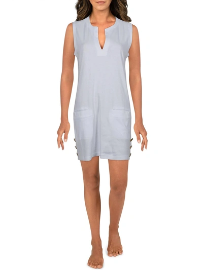 Lauren Ralph Lauren Womens Sleeveless Tunic Dress Swim Cover-up In White