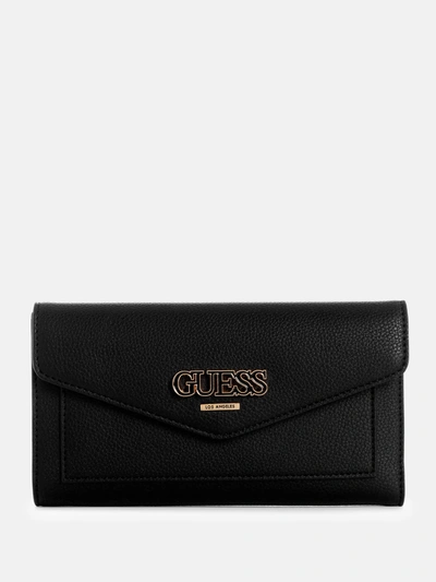 Guess Factory Barnaby Clutch Wallet In Black