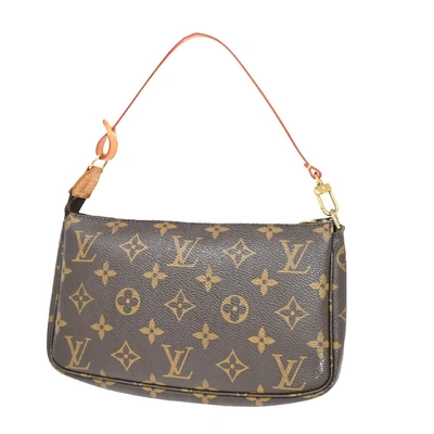 Pre-owned Louis Vuitton Pochette Accessoires Canvas Clutch Bag () In Brown