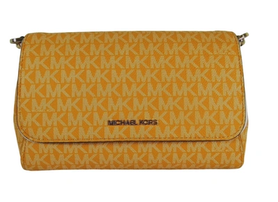 Michael Kors Medium Logo Leather Convertible Crossbody Bag In Multi