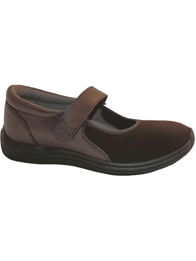 Drew Magnolia Womens Leather Metallic Mary Janes In Brown