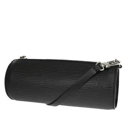 Pre-owned Louis Vuitton Soufflot Leather Clutch Bag () In Black