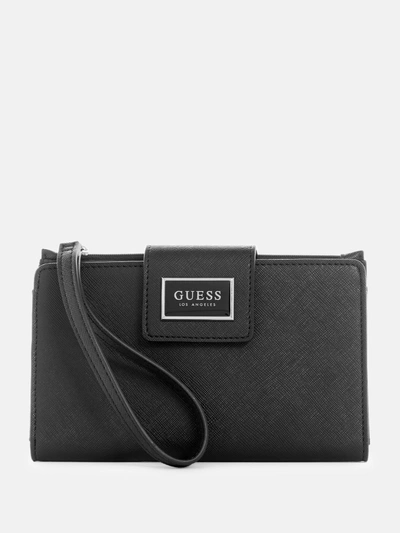 Guess Factory Abree Faux-leather Phone Organizer In Black