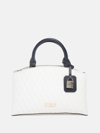 Guess Factory Easley Small Satchel In White