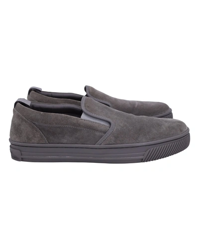 Gianvito Rossi Slip-on Sneakers In Gray Suede In Grey