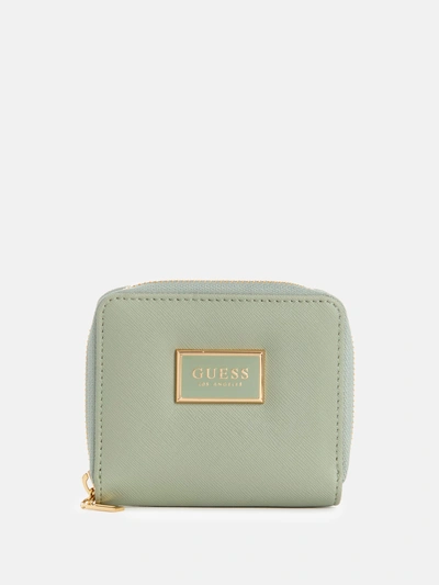 Guess Factory Abree Small Zip-around Wallet In Grey