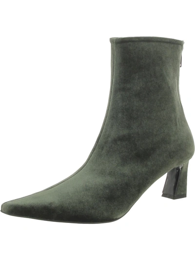 Reike Nen Rn4sh040 Womens Velvet Pointed Toe Ankle Boots In Green