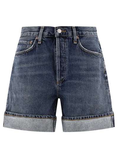 Agolde "dame" Shorts In Blue