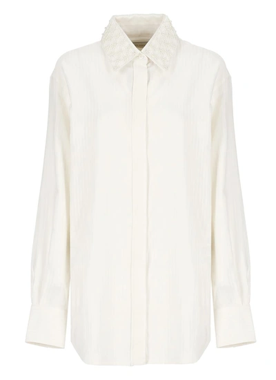 Golden Goose Shirts Ivory In White