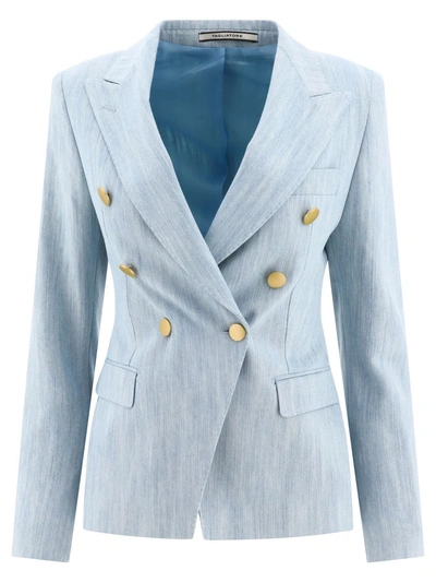 Tagliatore Alicya Denim Blazer In Blue