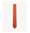 Paul Smith Solid Silk Tie In Bright Orange