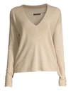 Eileen Fisher Boxy Tencel Lyocell & Silk Sweater In Maple Oat