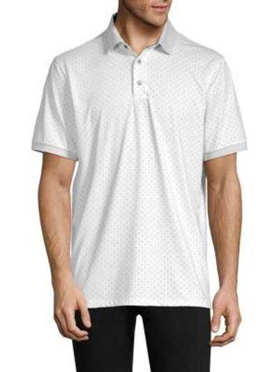 Greyson Icon Dotted Polo Shirt In Arctic