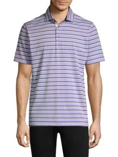 Greyson Missouria Striped Polo Tee In Blue Bell Eel Arctic