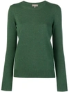 N•peal Round Neck Knitted Sweater In Green