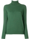 N•peal Roll Neck Jumper In Green