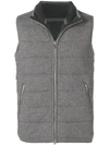 N•peal The Mall Quilted Gilet In Grey