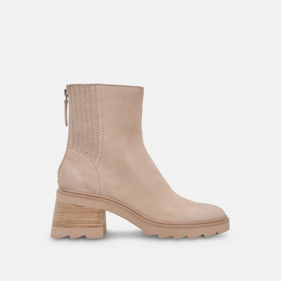 Dolce Vita Martey Boots In Taupe Suede In Beige