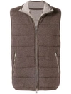 N•peal The Mall Quilted Gilet In Brown