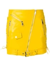 Manokhi Zipped Biker Skirt In Yellow