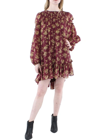 Cinq  Sept Zola Womens Chiffon Floral Shift Dress In Red | ModeSens