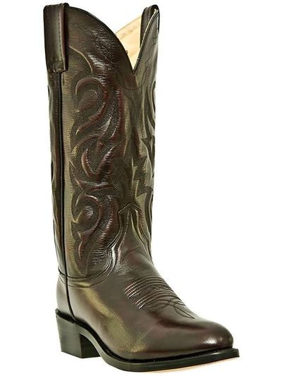 Dan Post Mens Leather Cowboy Mid-calf Boots In Green