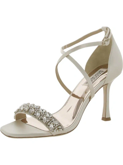 Badgley Mischka Nala Womens Glitter Strappy Heels In Multi