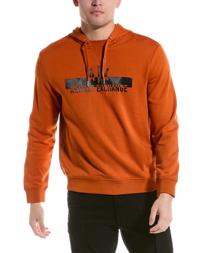 Armani Exchange Graphic Hoodie In Orange