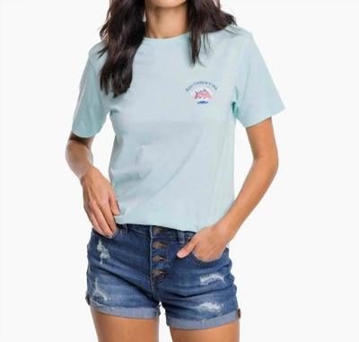 Southern Tide Skipjack Shell Trio T-shirt In Baltic Teal In Blue