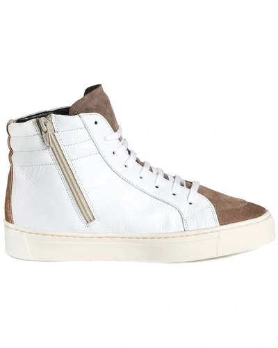 The Flexx Sneak Top Leather & Suede Sneaker In White