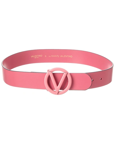Valentino By Mario Valentino Giusy Leather Belt In Pink