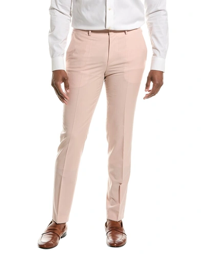 Hugo Boss Wool-blend Trouser In Pink