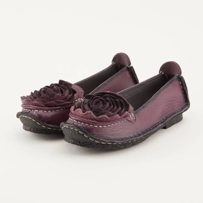 Spring Step Shoes Dezi Slip On Shoe In Purple In Black