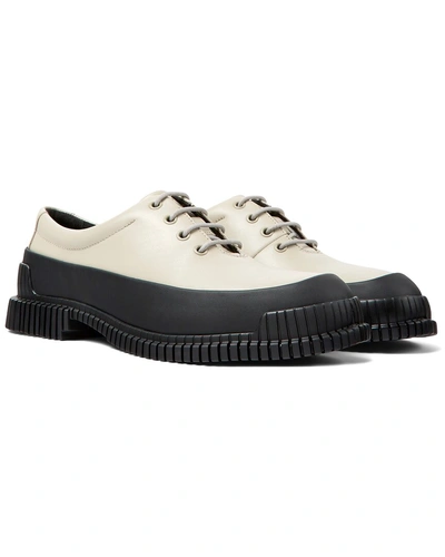 Camper Pix Leather Lace Up Shoe In White