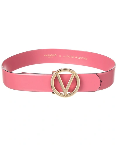 Valentino By Mario Valentino Giusy Bombe Leather Belt In Pink