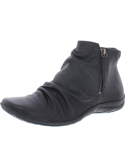Walking Cradles Abigail Womens Leather Zipper Ankle Boots In Grey