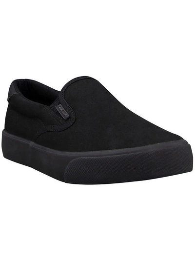 Lugz Clipper Wide Womens Canvas Slip-on Casual And Fashion Sneakers In Black