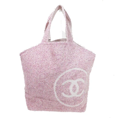 Pre-owned Chanel Cabas Cotton Tote Bag () In Pink