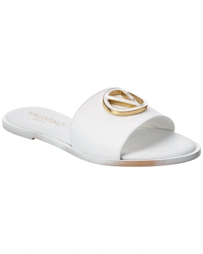 Valentino By Mario Valentino Bugola Leather Sandal In White